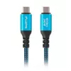 Laidas USB-C M/M USB4 1,5 m 240 W 60 Hz juoda-mėlyna
