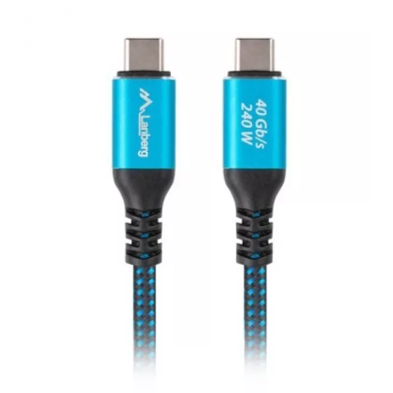 Laidas USB-C M/M USB4 1,5 m 240 W 60 Hz juoda-mėlyna