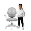 Sukamasis krėslas mark adler Junior 4.5 pilka — ergonomiškas biuro krėslas, reguliuojamas aukštis 40–50 cm, tinklinė atlošas, ratukų pagrindas, porankiai, juosmens atrama