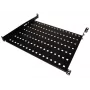 Alantec SA-P-19-1U-650-4-C-02 19 colių 1U fiksuota stovo lentyna, 650 mm gylio, tvirtinama keturiuose taškuose, juoda