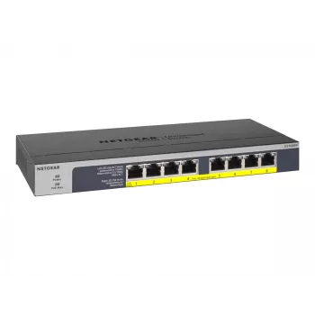 NETGEAR GS108PP Nevaldomas Gigabit Ethernet (10/100/1000) maitinimas per Ethernet (PoE) juodas