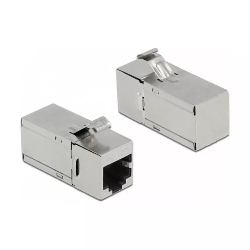 DeLOCK Keystone modulis RJ45 lizdas į RJ45 lizdą Cat.6A 90° kampu