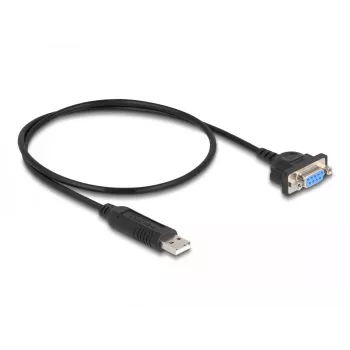 DeLOCK USB 2.0 į nuoseklųjį RS-232 adapteris 50 cm FTDI juodas