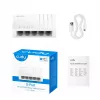 Tinklo komutatorius Cudy GS105U — Nevaldomas 5 prievadų Gigabit Ethernet (10/100/1000), baltas, 5 V
