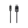 Mini DisplayPort į HDTV laidas, 1,8 m, Mini DisplayPort, HDMI, Kištukas, Kištukas, Juoda