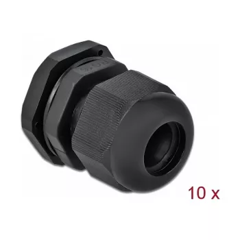 Kabelio liauka DeLOCK 60218 juoda plastikinė 10 vnt.