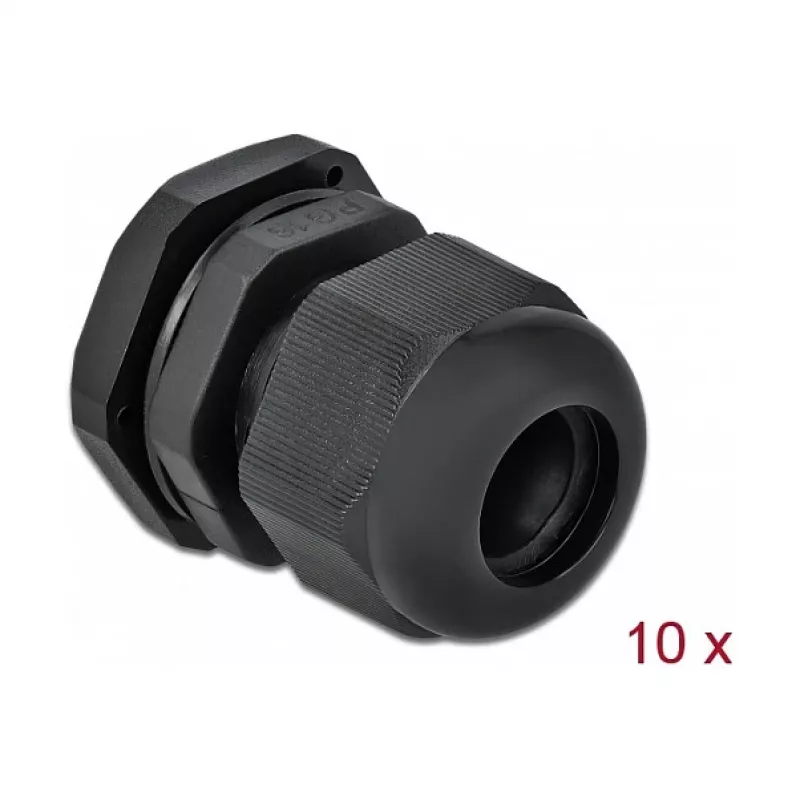 Kabelio liauka DeLOCK 60218 juoda plastikinė 10 vnt.