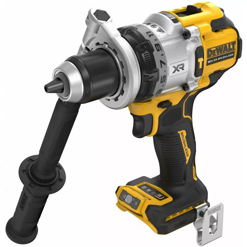 Belaidis gręžtuvas DeWalt DCD1007NT-XJ, 18 V, bešepetėlinis variklis, 3 pavaros, 2250 aps./min., greito užveržimo griebtuvas (1,5–13 mm), 1,85 kg