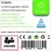 WOOX R18650 yra 2 vnt. įkraunamų ličio jonų baterijų rinkinys 18650 tipo
