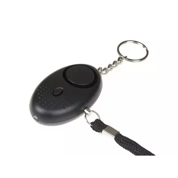 Asmeninis signalizatorius GUARD YC-003-BL — 120 dB, LED žibintuvėlis, LR41 baterijos, nešiojamas saugos įrenginys