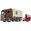 Scania Super 560R Transporto priemonės UPS konteineris su šakiniu krautuvu