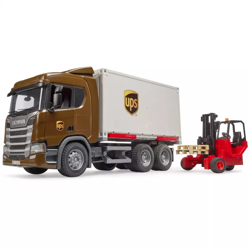 Scania Super 560R Transporto priemonės UPS konteineris su šakiniu krautuvu