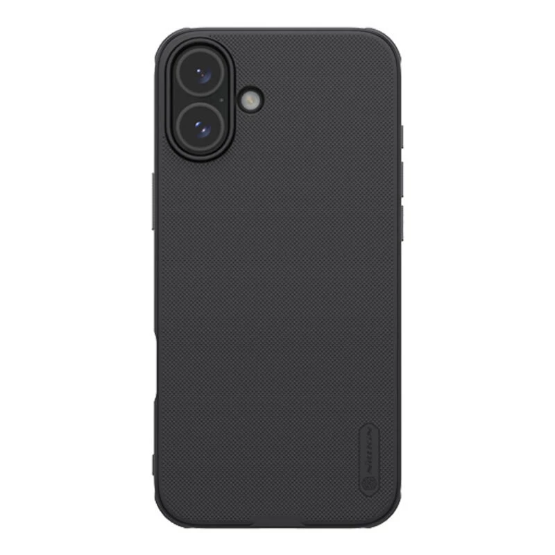 Nillkin Frosted Shield Pro telefono dėklas, skirtas iPhone 16 Plus — juodas, standus matinis galinis paviršius, plonas