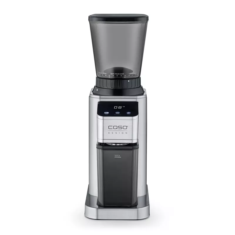 Caso Kavos Malūnėlis | Barista Chef Nerūdijantis Plienas | 150 W | Kavos pupelių talpa 250 g | Puodelių skaičius 12 vnt. | Nerūdijantis Plienas