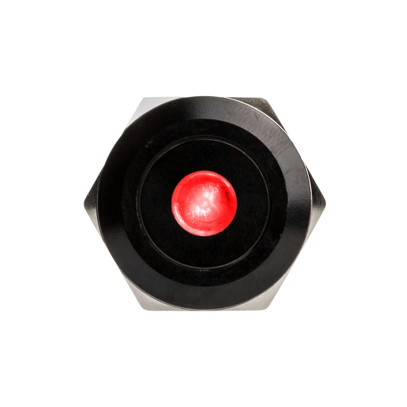 DimasTech vandalams atsparus mygtukas 22 mm Juodaline Dot RGB PD223