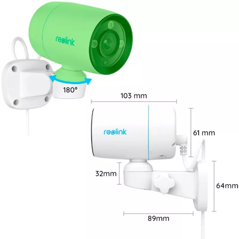 PoE kamera Reolink P330P 4MP — naktinis matymas, judesio detekcija