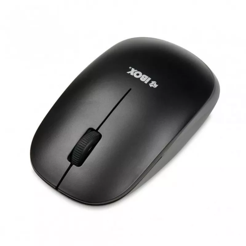 IBOX Desktop Kit Pro belaidė klaviatūra ir pelė, QWERTY viso dydžio 104 klavišai, 2,4 GHz, 1200 DPI, juoda