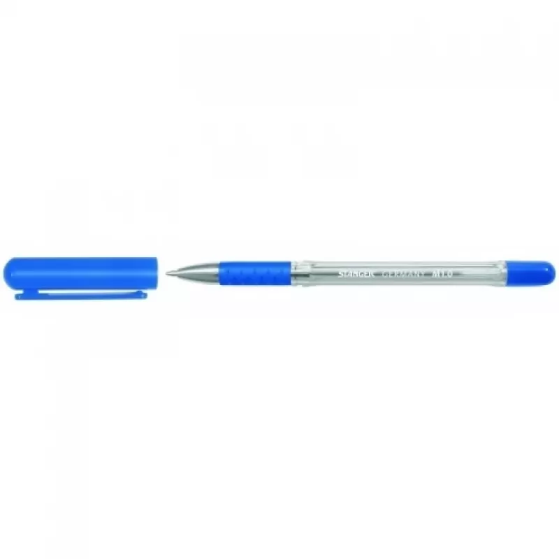 Tusinukas Stanger 18000300007 — mėlynas rašalas, 1,0 mm antgalis, Softgrip