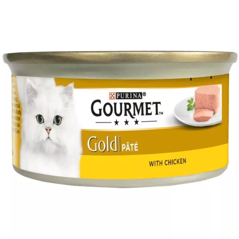 Purina Nestle Gourmet Gold - lašiša ir vištiena - šlapias kačių maistas -85 g