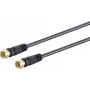 Bendraašis kabelis S/CONN 80097-G-128CP-S 7,5 m F tipo, juodas