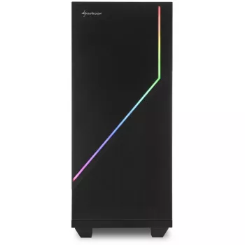Sharkoon RGB FLOW Midi bokštas ATX be maitinimo šaltinio USB/garso