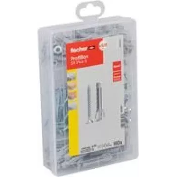 fischer Professional-Box - SX Plus+ S sieninių kaiščių ir varžtų asortimentas Ø 4,5/5/6/8 mm x 30/40/55 mm (567897)