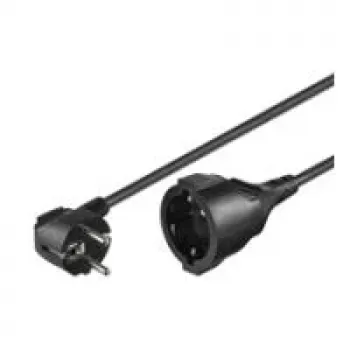 Wentronic goobay - maitinimo ilgintuvo laidas - maitinimo CEE 7/7 (M) kampinis į CEE 7/4 (W) - kintamoji srovė 250 V - 10 A - 5,0 m - juodas (93094)