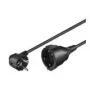 Wentronic goobay - maitinimo ilgintuvo laidas - maitinimo CEE 7/7 (M) kampinis į CEE 7/4 (W) - kintamoji srovė 250 V - 10 A - 5,0 m - juodas (93094)