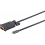 VGA laidas ShiverPeaks BS10-59025 1 m USB C VGA (D-Sub) juodas