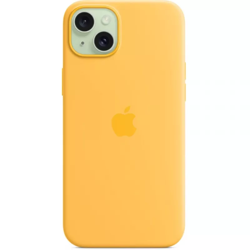 Silikono dėklas Apple iPhone 15 Plus MagSafe oranžinis