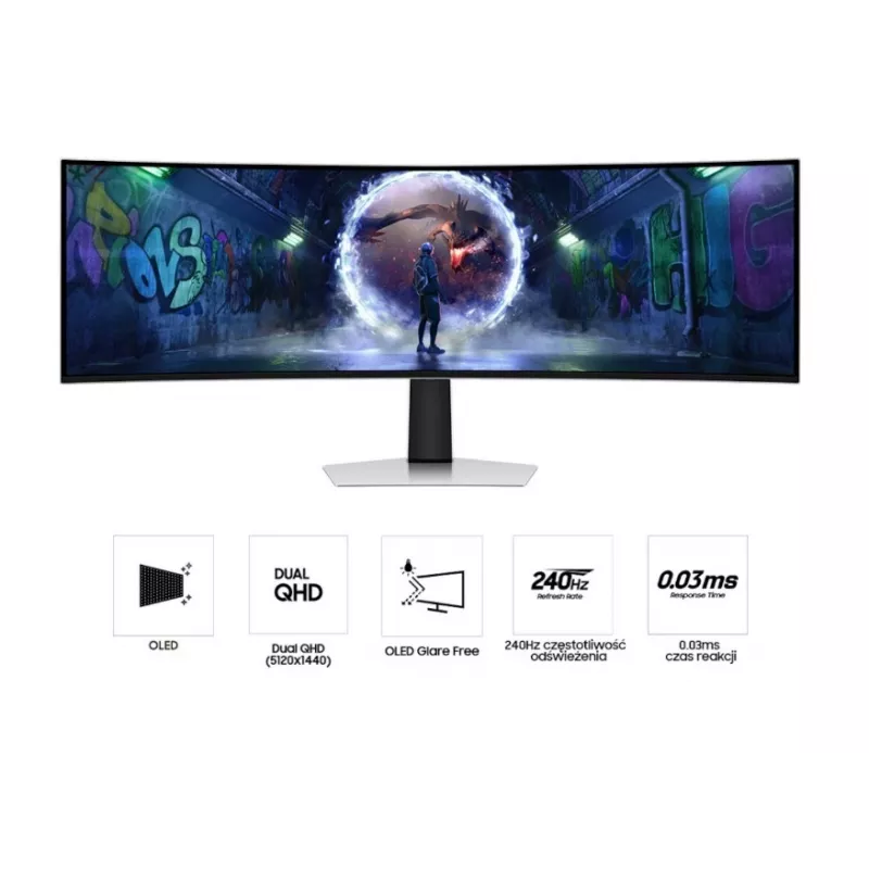 Monitorius Samsung Odyssey G9 OLED 49 col. OLED 5120 x 1440