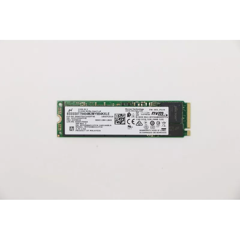 Lenovo Micron 2200 512GB M.2 PCIe 2280 MTFDHBA512TCK-1AS1AAB (01FR916)