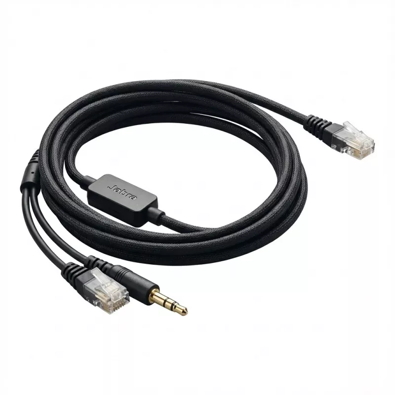 Adapterio kabelis Helos, suderinamas su Jabra 14201-10 – garso / telefono ausinių prijungimui