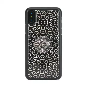 Išmaniojo telefono dėklas iKins iPhone XS / XS S Liana — juodas apsauginis dangtelis