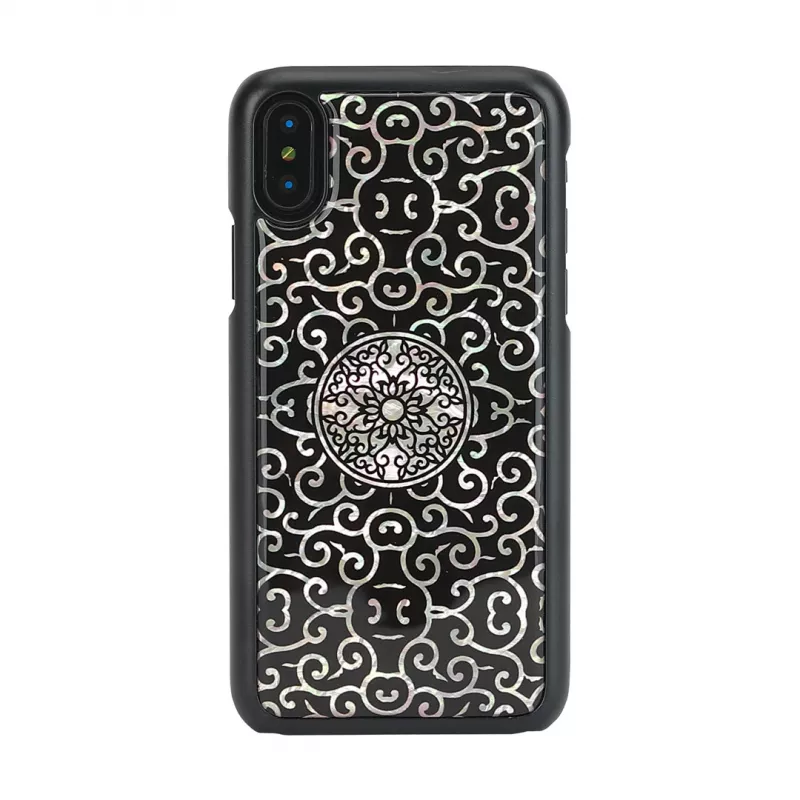 Išmaniojo telefono dėklas iKins iPhone XS / XS S Liana — juodas apsauginis dangtelis