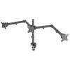 Manhattan Triple Desk Mount TV ir monitoriams, Ekranams: nuo 10 colių iki 27 colių, Spaustuko tvirtinimas, VESA suderinamumas: 75x75 ir 100x100 mm – patikrinkite keturių tvirtinimo angų matmenis ekrano gale, kad įsitikintumėte, jog tinka, Maks. 7 kg (kiekvienam), Juodas, Laikiklis, Viso gyvenimo garantija