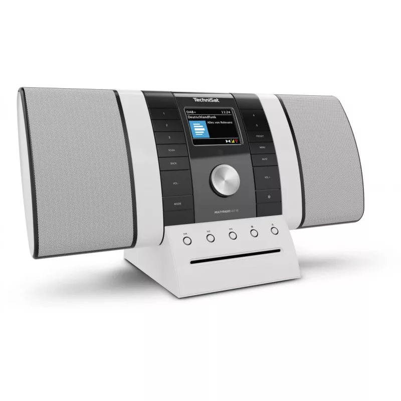 Nešiojamasis radijas TECHNISAT Multyradio 4.0 SE juodos/baltos spalvos su Bluetooth ir USB