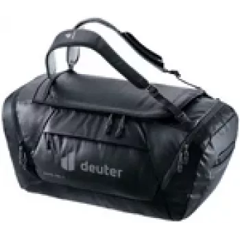 Duffel Krepšys DEUTER Duffel Pro 60 — 60 L talpa, juodas, patvarus kelioninis sportinis krepšys