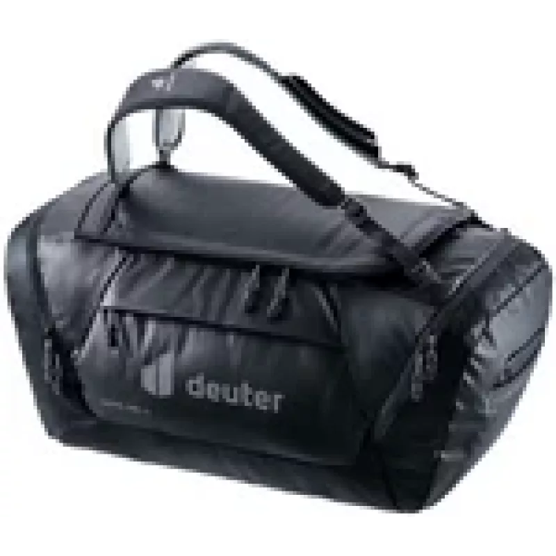 Duffel Krepšys DEUTER Duffel Pro 60 — 60 L talpa, juodas, patvarus kelioninis sportinis krepšys