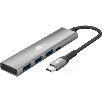 Goobay Slim 4-Port USB-Hub USB-C / USB-A 5 Gbit/s - Plug> 1x (76562)