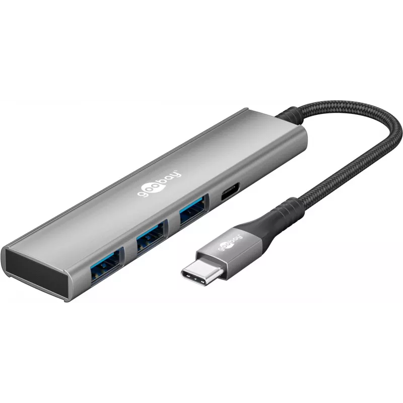 Goobay Slim 4-Port USB-Hub USB-C / USB-A 5 Gbit/s - Plug> 1x (76562)