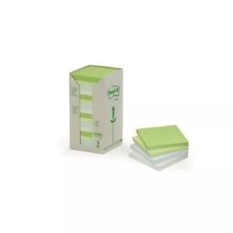 Lipnios etiketės 3M Post-It 654-1RPT, 76 x 76 mm, 100 vnt. (16 lapų)