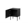 Naktinio staliuko rinkinys 2 vnt. Cama Meble ISLA 44.5×40×59 cm juodas matinis MDF/medžio drožlių plokštė
