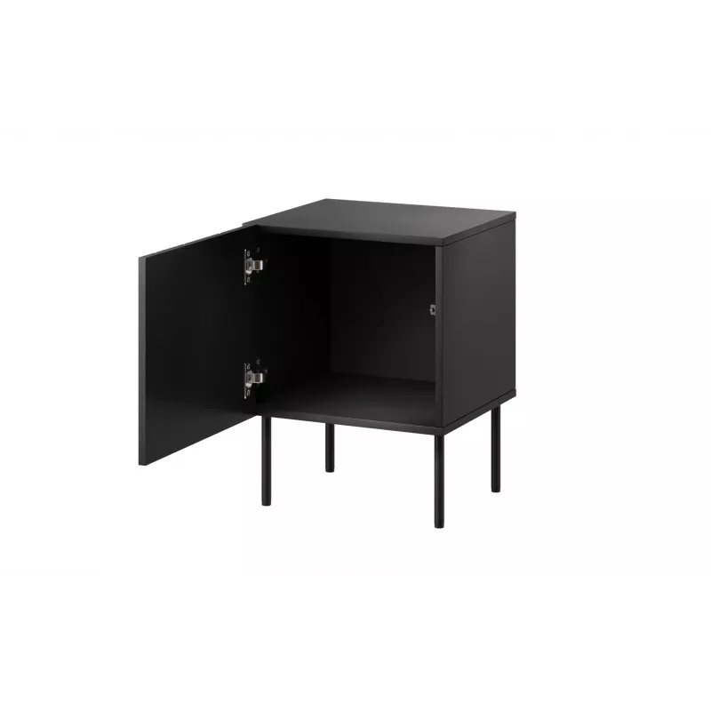 Naktinio staliuko rinkinys 2 vnt. Cama Meble ISLA 44.5×40×59 cm juodas matinis MDF/medžio drožlių plokštė