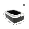 Atviras kačių tualetas rotho Bonnie Cat 572×393×209 mm, technopolimeras, 30 l, juoda/pilka