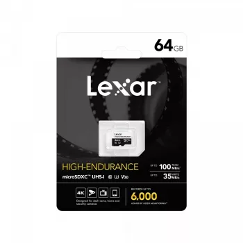 microSD High Endurance kortelė 64GB C10 A1 U1 V30 100/35MB/s