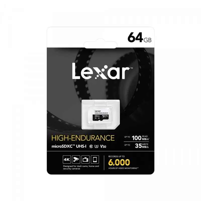 microSD High Endurance kortelė 64GB C10 A1 U1 V30 100/35MB/s
