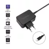 Mobiliojo įrenginio įkroviklis QOLTEC 51024 — Universalus kintamosios srovės patalpų įkroviklis, 65W PD, 20V/3.25A, 1.2 m laidas, juoda