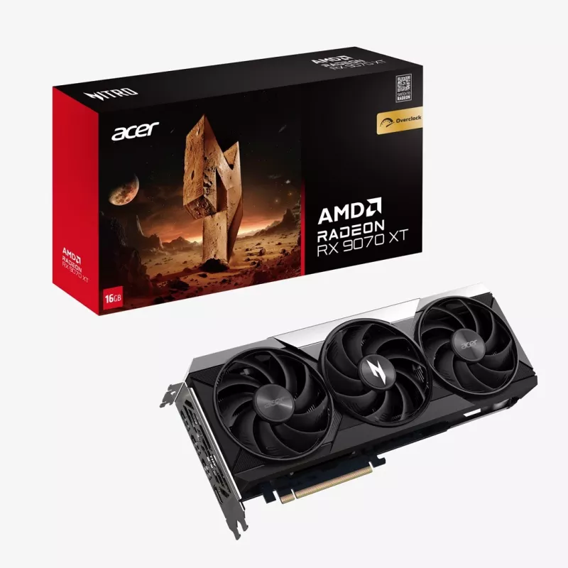 Acer Nitro Radeon RX 9070 XT OC 16GB GDDR6 Graphics Card