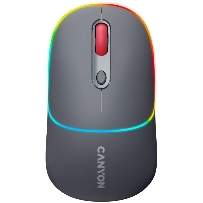 Canyon MW-22 2in1 RGB belaidė pelė - pilka - Bluetooth/RF - 1.600 dpi - įkraunama